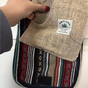 Hemp rainbow Jacquard crossbody bag